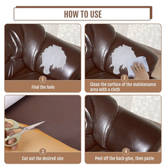Self adhesive leather repair kit